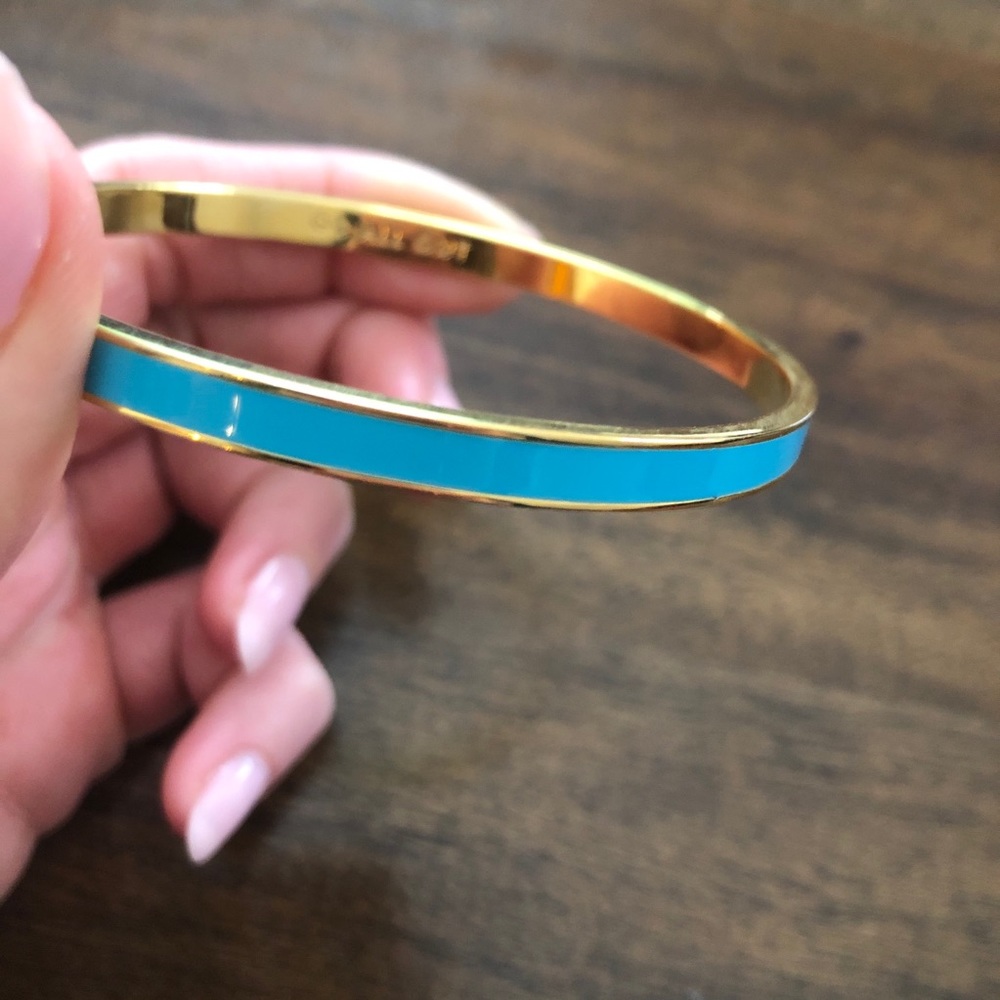 Kate Spade blue and gold bangle